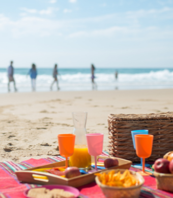 Picnic on a beach