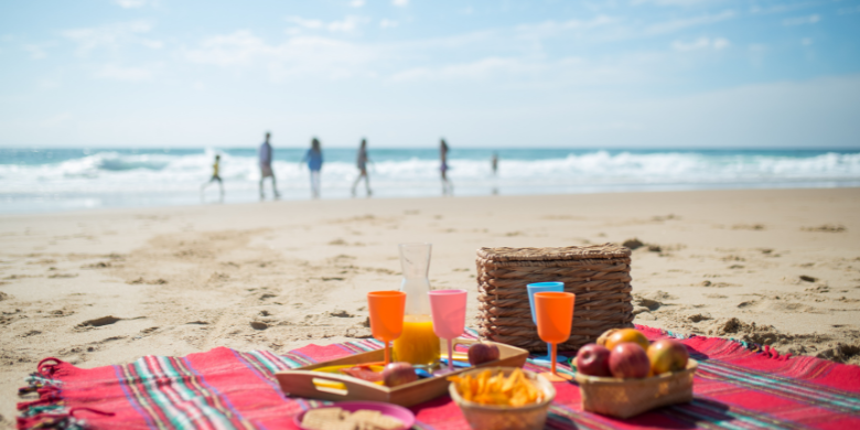 Picnic on a beach